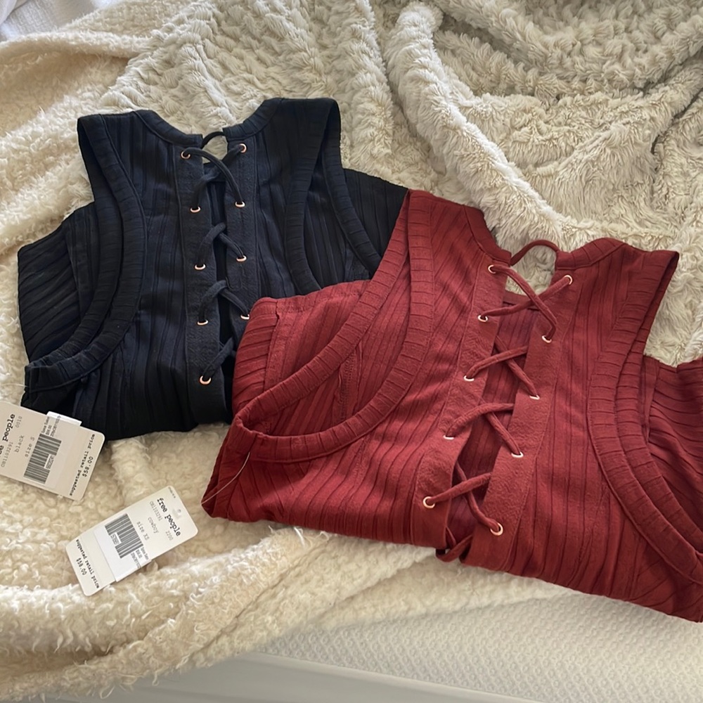Free People lace up tanks